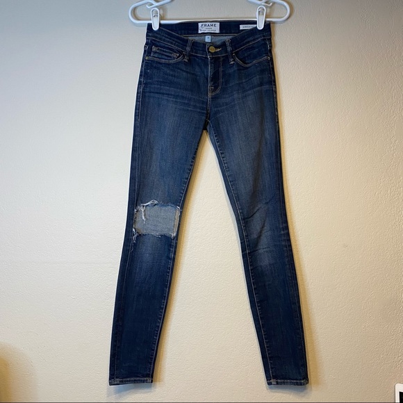 Frame Denim Jeans Frame Queensway Dark Wash Le Skinny De Jeanne